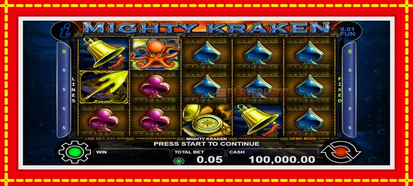 Slot machine Mighty Kraken with access to free game online, picture 1