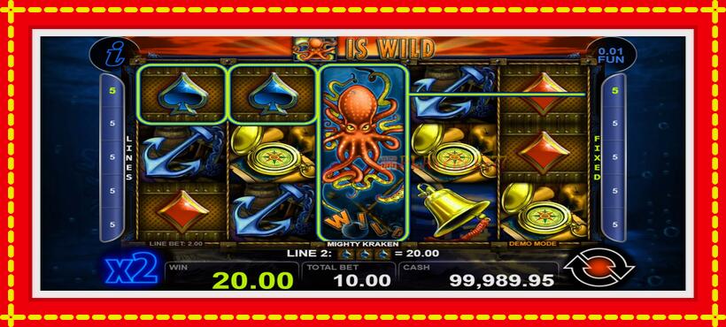 Slot machine Mighty Kraken with access to free game online, picture 2