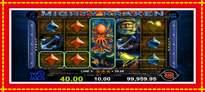 Slot machine Mighty Kraken with access to free game online, picture 4