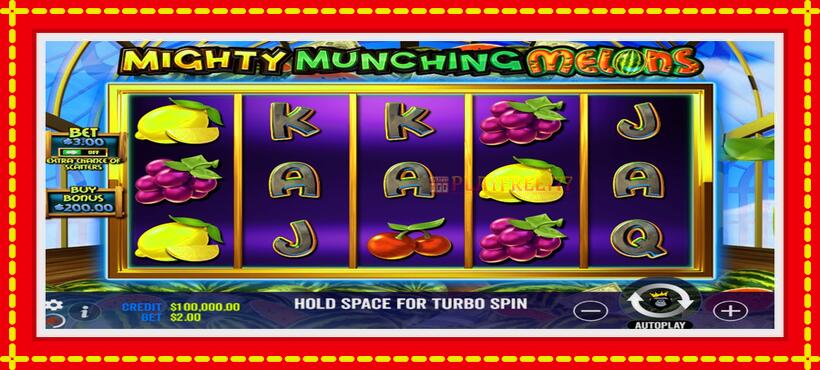 Slot machine Mighty Munching Melons with access to free game online, picture 2