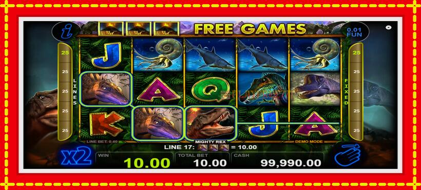 Slot machine Mighty Rex with access to free game online, picture 2