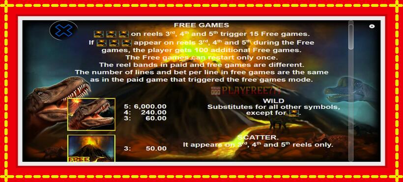 Slot machine Mighty Rex with access to free game online, picture 5