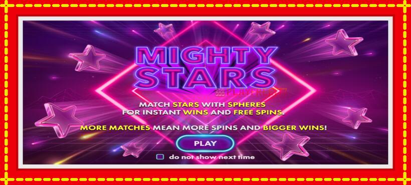 Slot machine Mighty Stars with access to free game online, picture 1