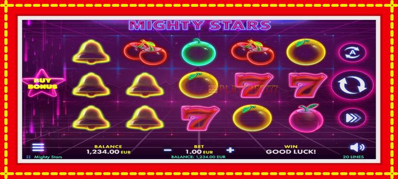 Slot machine Mighty Stars with access to free game online, picture 2