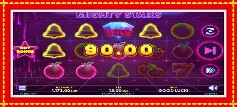 Slot machine Mighty Stars with access to free game online, picture 3