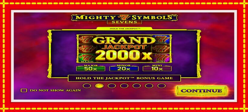 Slot machine Mighty Symbols: Sevens with access to free game online, picture 1