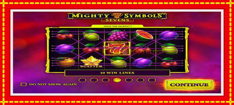 Slot machine Mighty Symbols: Sevens with access to free game online, picture 2