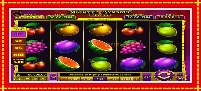 Slot machine Mighty Symbols: Sevens with access to free game online, picture 3