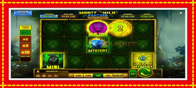 Slot machine Mighty Wild: Panther Grand Diamond Edition with access to free game online, picture 2