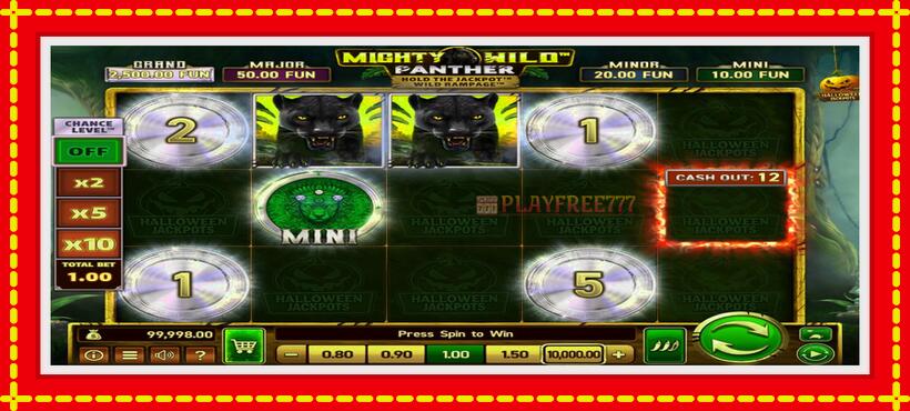 Slot machine Mighty Wild: Panther Grand Platinum Edition Halloween Jackpots with access to free game online, picture 2