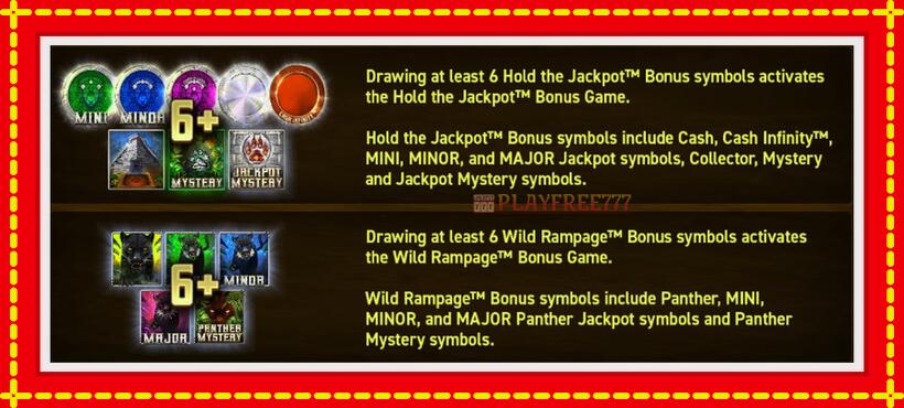 Slot machine Mighty Wild: Panther Grand Platinum Edition Halloween Jackpots with access to free game online, picture 4