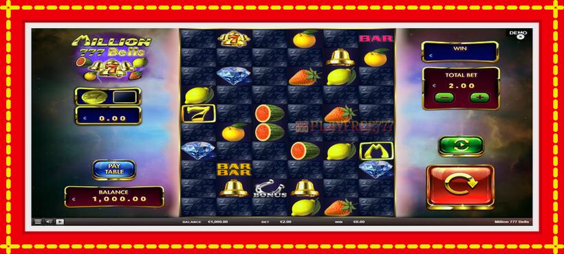 Slot machine Million 777 Bells with access to free game online, picture 2