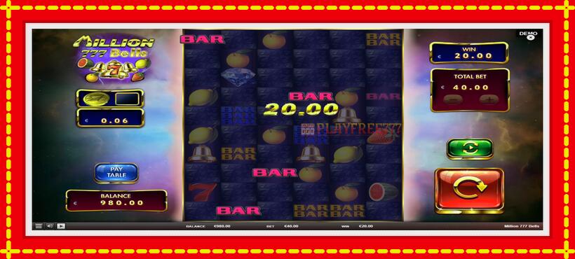 Slot machine Million 777 Bells with access to free game online, picture 3