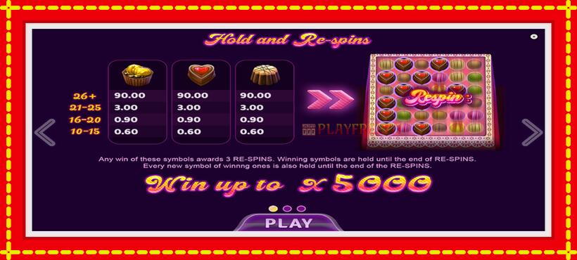 Slot machine Mini Pralines with access to free game online, picture 1