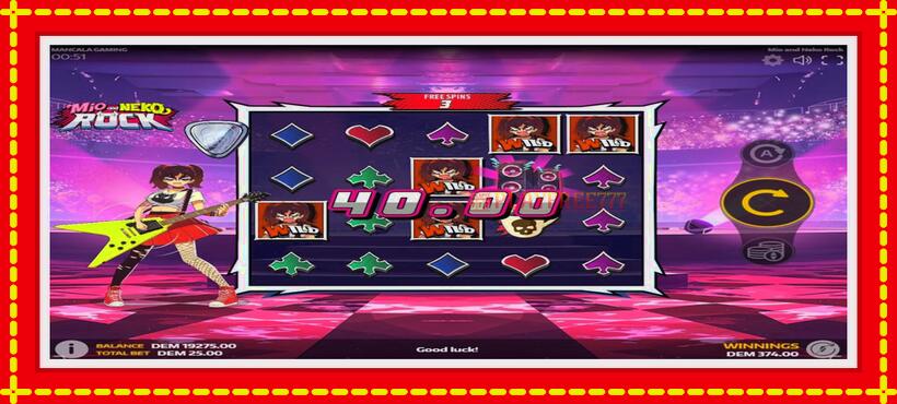 Slot machine Mio and Neko Rock with access to free game online, picture 4