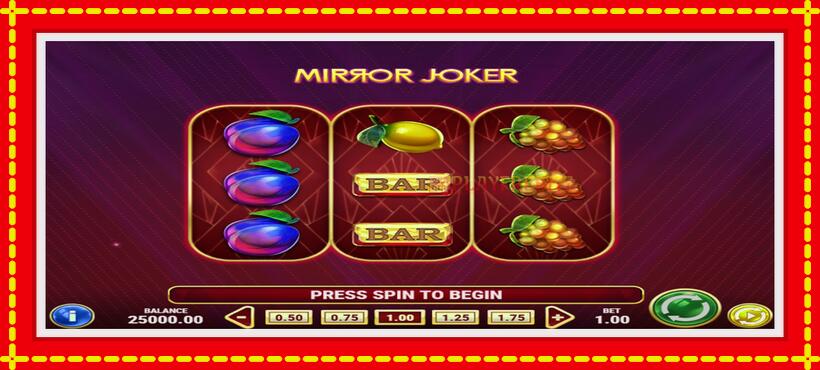 Slot machine Mirror Joker with access to free game online, picture 1