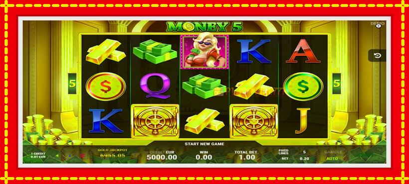 Slot machine Money 5 with access to free game online, picture 1