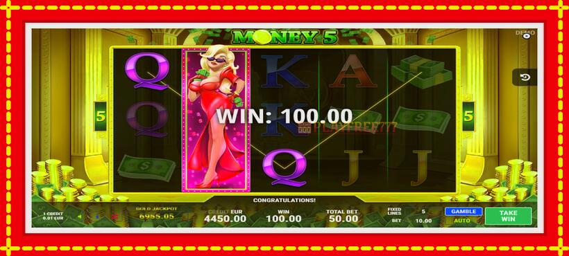 Slot machine Money 5 with access to free game online, picture 4