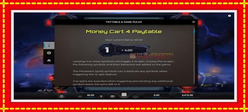 Slot machine Money Cart 4 with access to free game online, picture 5