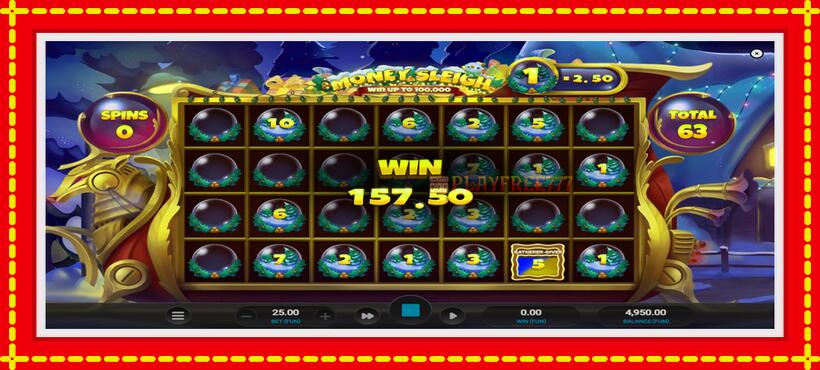 Slot machine Money Sleigh with access to free game online, picture 3