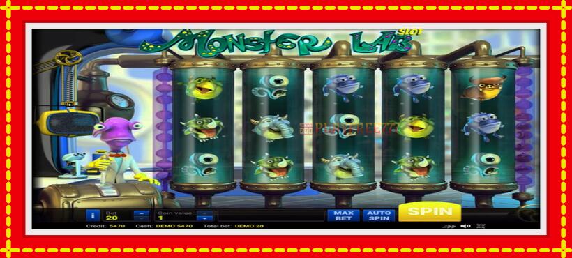 Slot machine Monster Lab with access to free game online, picture 1