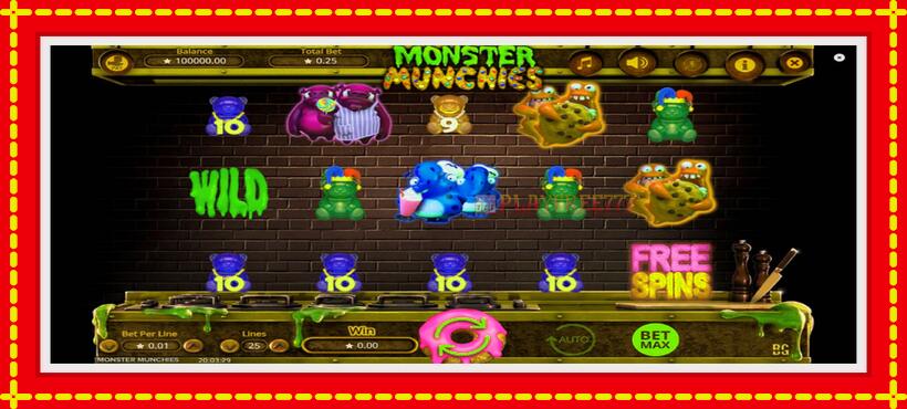 Slot machine Monster Munchies with access to free game online, picture 2