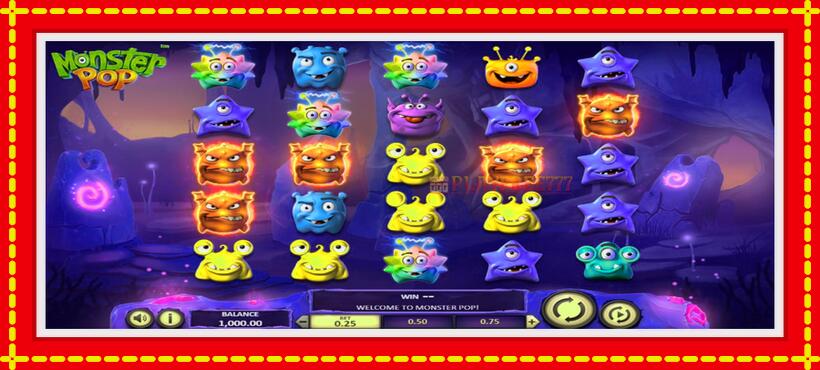 Slot machine Monster Pop with access to free game online, picture 1