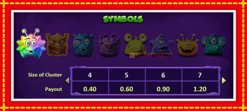 Slot machine Monster Pop with access to free game online, picture 5