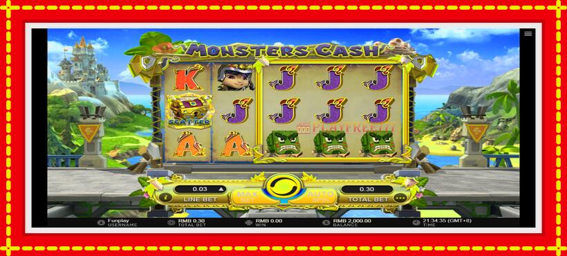 Slot machine Monsters Cash with access to free game online, picture 2