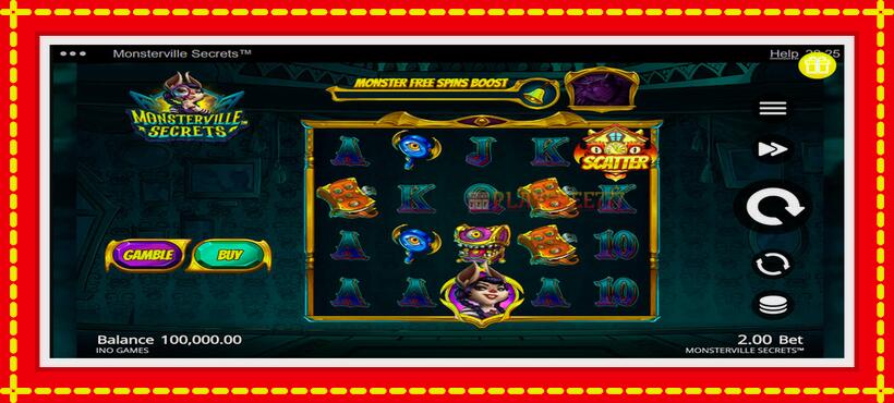 Slot machine Monsterville Secrets with access to free game online, picture 1