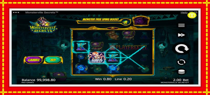 Slot machine Monsterville Secrets with access to free game online, picture 2