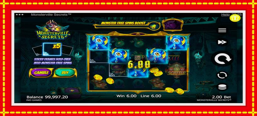 Slot machine Monsterville Secrets with access to free game online, picture 4