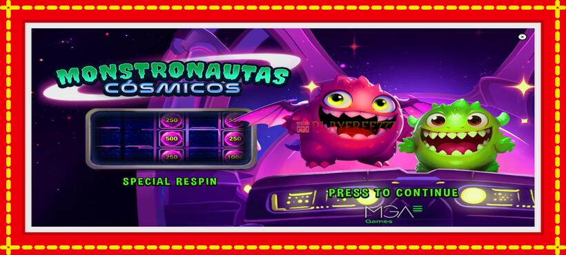 Slot machine Monstronautas Cosmicos with access to free game online, picture 1