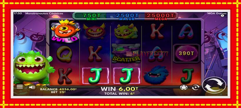 Slot machine Monstronautas Cosmicos with access to free game online, picture 3