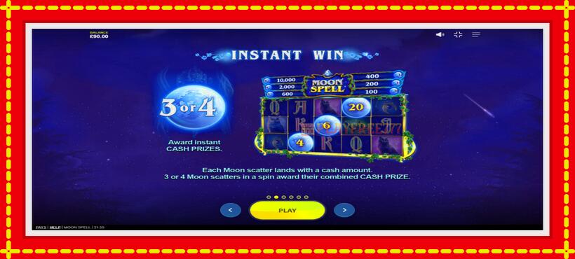 Slot machine Moon Spell with access to free game online, picture 5