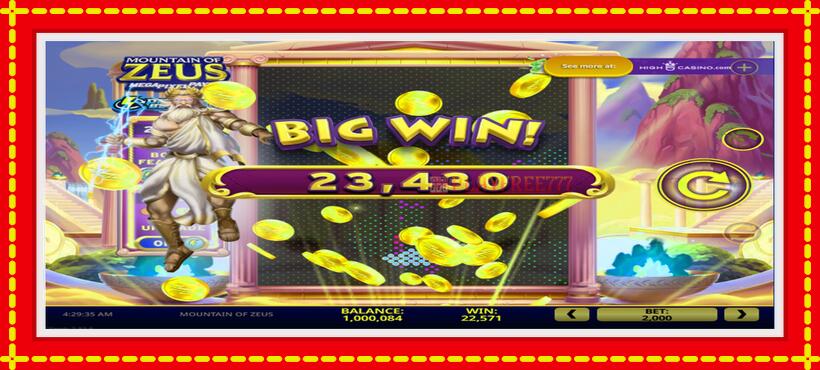 Slot machine Mountain of Zeus with access to free game online, picture 2