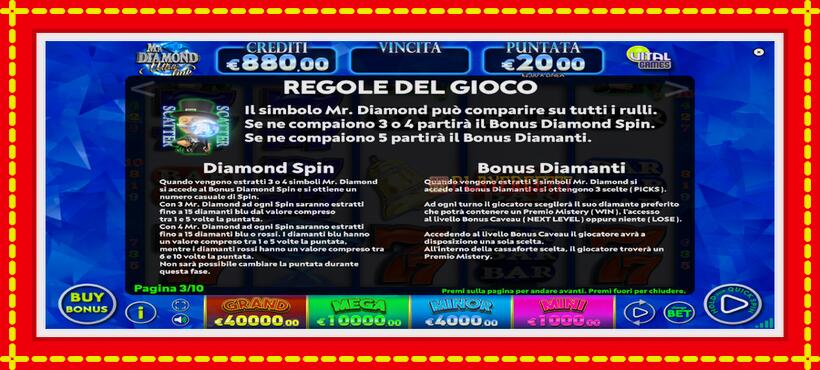 Slot machine Mr. Diamond Ultra Link with access to free game online, picture 7