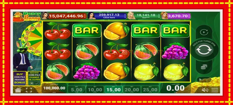 Slot machine Mr. Money Bunny with access to free game online, picture 1