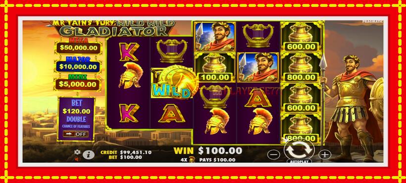 Slot machine Mr Tains Fury: Wild Wild Gladiator with access to free game online, picture 4