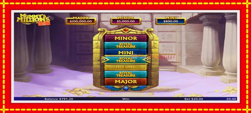 Slot machine Mummys Millions with access to free game online, picture 4