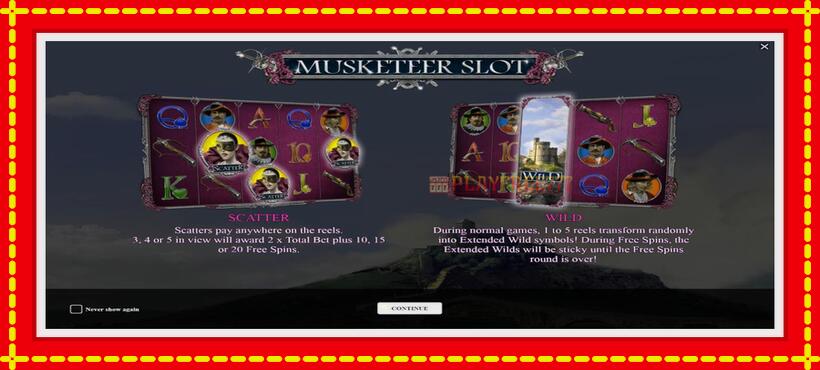 Slot machine Musketeer Slot with access to free game online, picture 1