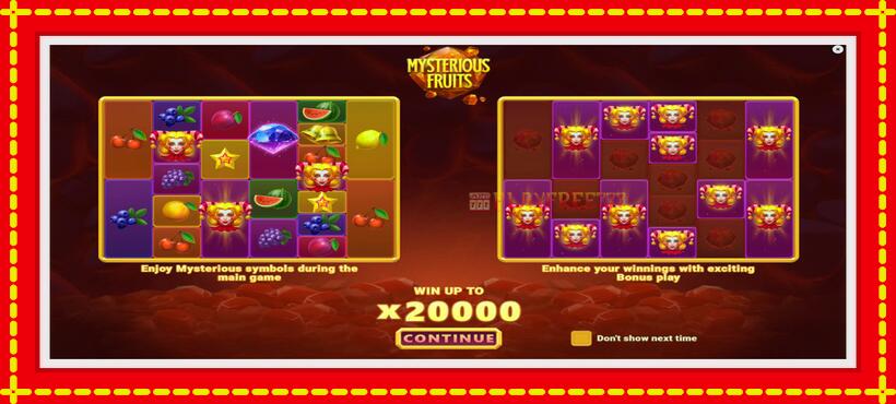 Slot machine Mysterious Fruits with access to free game online, picture 1