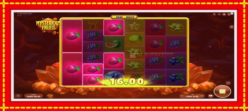 Slot machine Mysterious Fruits with access to free game online, picture 3