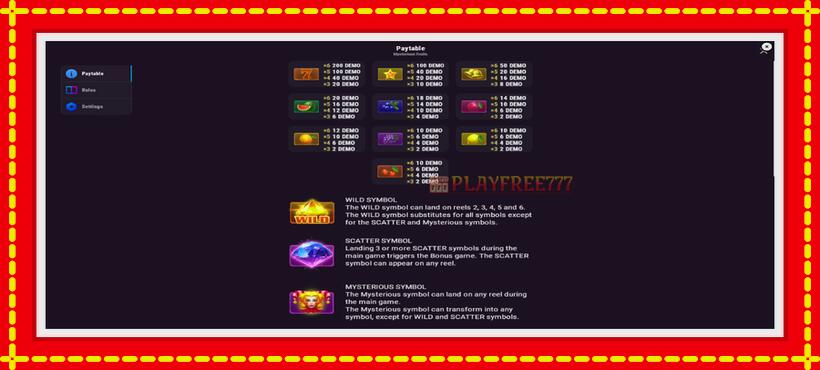 Slot machine Mysterious Fruits with access to free game online, picture 5