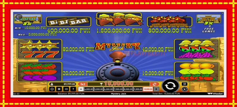 Slot machine Mystery Jack with access to free game online, picture 3