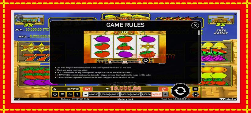 Slot machine Mystery Jack with access to free game online, picture 4