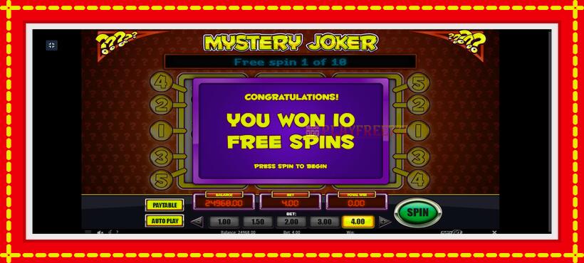 Slot machine Mystery Joker with access to free game online, picture 6