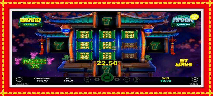 Slot machine Mystic 7s with access to free game online, picture 5