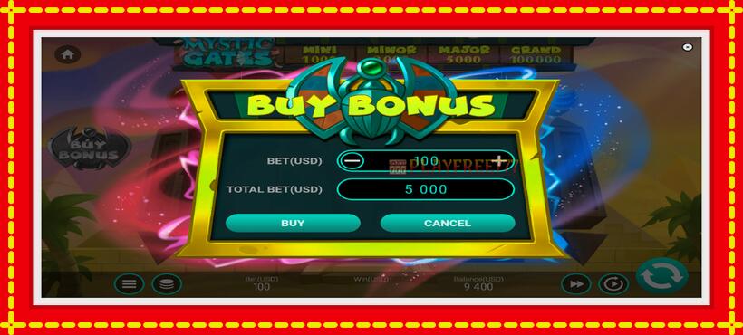 Slot machine Mystic Gates with access to free game online, picture 3