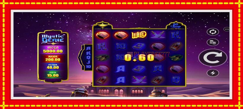 Slot machine Mystic Genie with access to free game online, picture 3